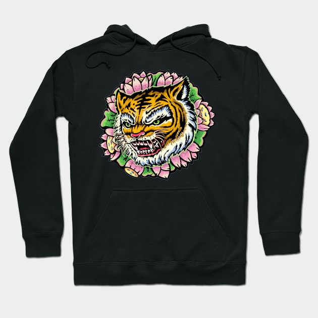 Tiger & lotus Hoodie by Villainmazk